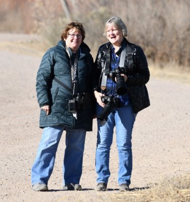Mary and Jan having fun at Bosque del Apache National Wildlife Refuge, NM