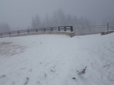 We got close to the summit, but the CRV couldn't make it up the grade to the upper parking lot.