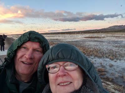 Steve and Mary on a cold morning