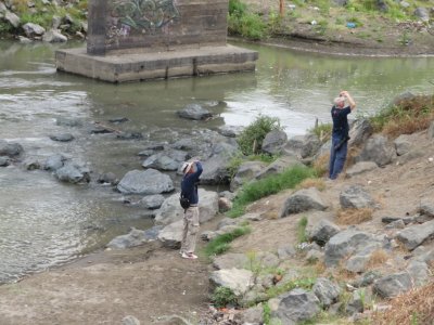 Kannan and Steve went down to the river under the bridge to look for a swallow.