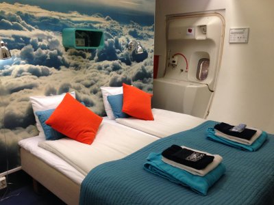 Our room in the tail of the 747!