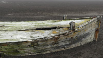 Boat on Deception Island