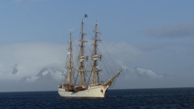The barque Europa going past
