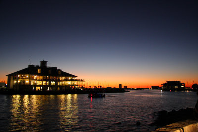 Harbor lights and a Wonderful Sunset