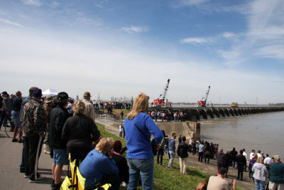 The Crowd at the 12th opening of the Bonnet Carre' Spillway March 8, 2018