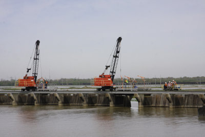 Opening the door for the Mississippi River to enter the Bonnet Carre' Spillway