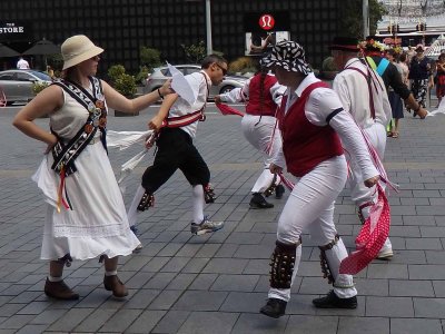 Morris Dancing in Takutai Square 4