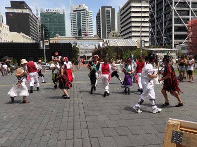 Morris Dancing in Takutai Square 7