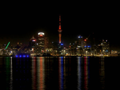 Auckland and Harbour at Night 2