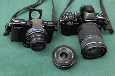 SH-1 and E-M10 Mark II with kit lenses