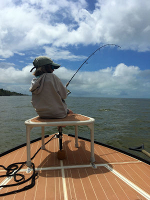 This girl loves to fish