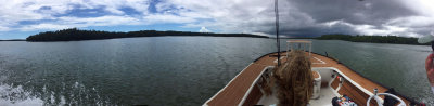 This was the whole day: blue sky to the west, gray to the east