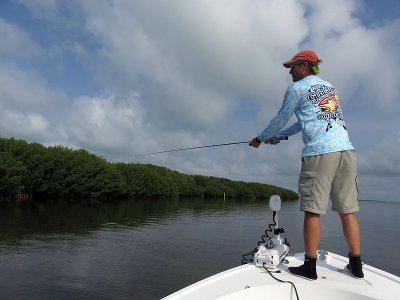 Flyfishing off Monkey Island