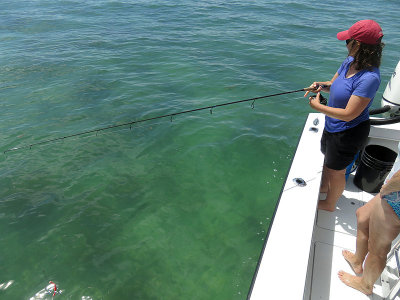 Maria tries for the barracuda