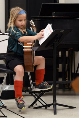 Annie at guitar lessons