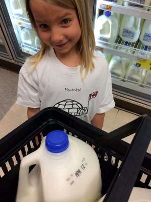 According to a milk container, it's almost Annie's birthday