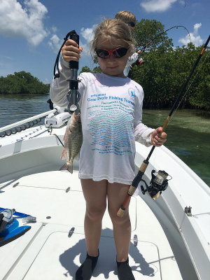 Annie got a mangrove snapper