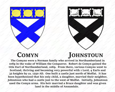 Comyn and Johnston/e Coats of Arms