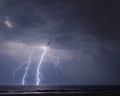 LBI NJ Lightning Storm over ocean