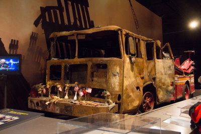 Fire truck from 9/11 Attack, NYS Museum