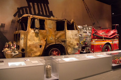 Fire truck from 9/11 Attack, NYS Museum