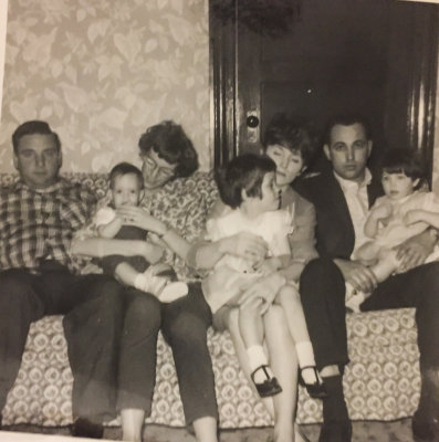 Dad, me, Mom, cousins and Aunt & Uncle