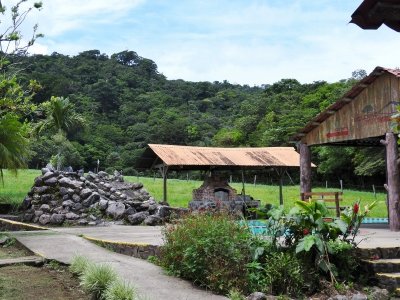 Zip-lining area at Miravalles