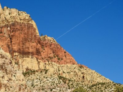 Contrail over the Mountain