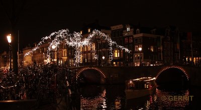 Amsterdam Light Festival. Group LAPS: Spider on the Bridge