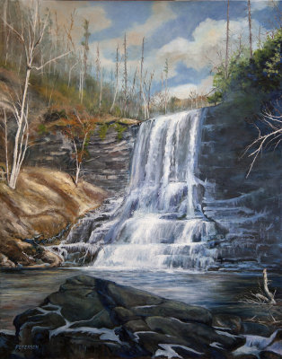 Main Falls At The Cascades: Jefferson National Forest: Giles County, Virginia -SOLD