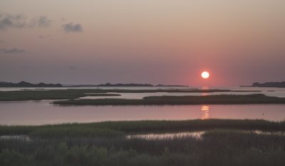 Sunrise On The Marshlands Bordering The Intracoastal Waterway