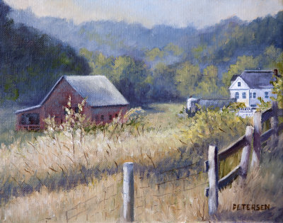 An Early Morning View Of A Giles County Farm, Virginia  -SOLD