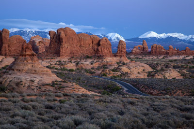 A Blue Hour Image Of Arches National Park, Utah