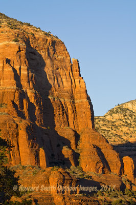 Capitol Rock in setting sun, AZ