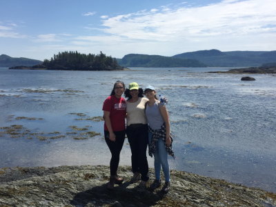 The Nelson ladies enjoying scenic Bic Provincial Park while dad was orchid hunting. 7/4/2018