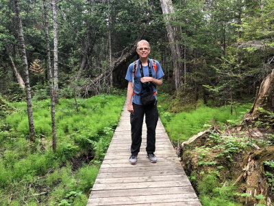 Tom hiking in Park National de la Gaspesie 7/5/2018