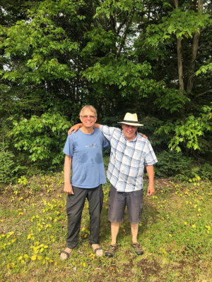 Tom Nelson and Sylvain Beausejour after orchid hunting. Parc Régional des Chutes Monte à Peine et des Dalles, Quebec 7/14/2018