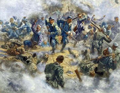 French recapturing Fort Douaumont