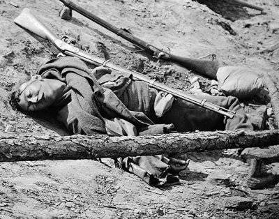 April 3, 1865 - Dead Confederate soldier
