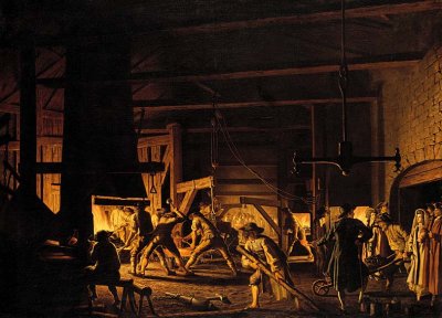 1782 - In the Anchor Forge at Soderfors-The Smiths Hard at Work