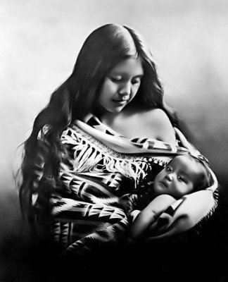 1905 - Native American mother and child