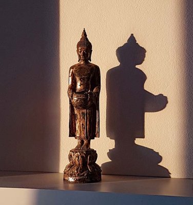 Buddha image with monk's bowl