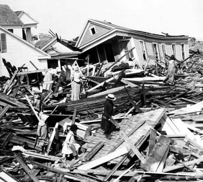 1900 - Rummaging through the hurricane's destruction