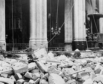29 March 1918 - St. Gervais Church after German bombardment