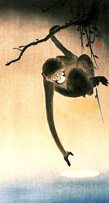 c. 1910 - Monkey Reaching for the Reflection of the Moon