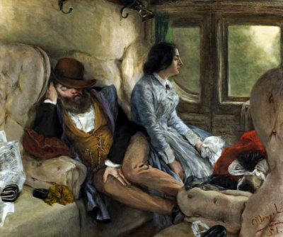 1851 - The morning after an overnight journey on the railway