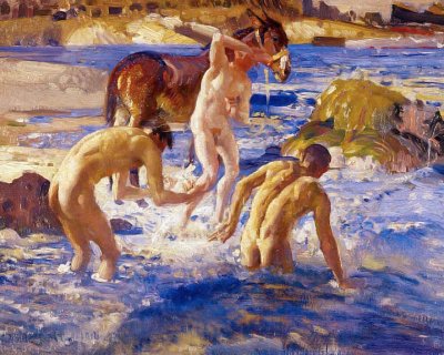 1914 - Anzacs Bathing in the Sea