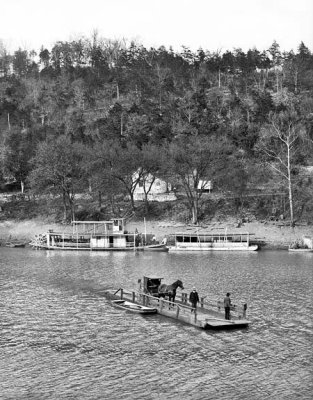 c. 1907 - Ferry with horse and carriage