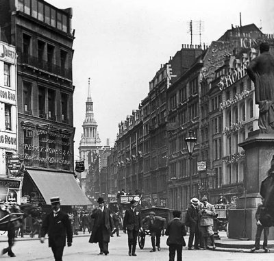c. 1910 - View Down Cheapside