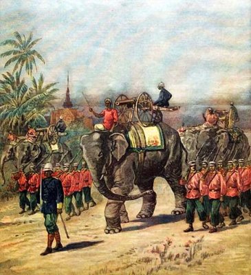 1893 - Siamese army on the march
